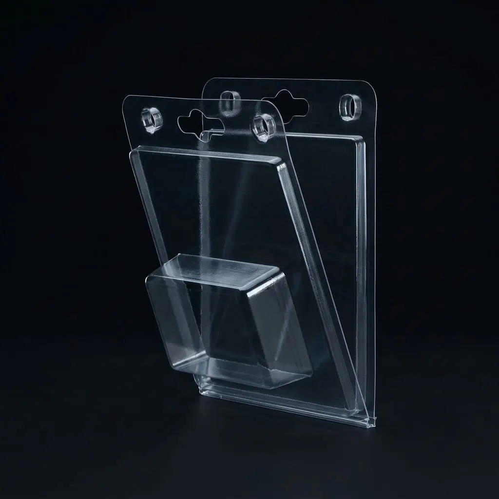 Clamshell packaging transparent PET